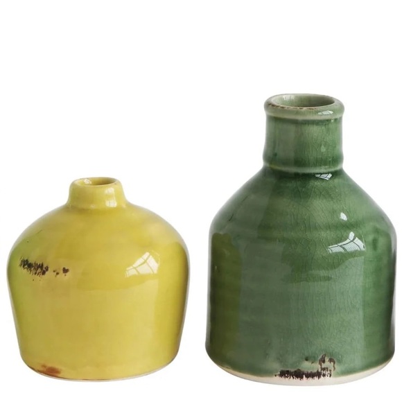 Accents Round Terracotta Bud Vases Set Of 2 Poshmark